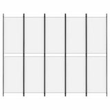 Vidaxl kamerscherm met 5 panelen 250x200 cm stof wit