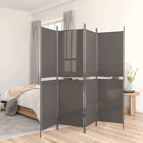Vidaxl kamerscherm met 5 panelen 300x200 cm stof antracietkleurig