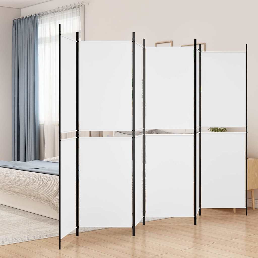Vidaxl kamerscherm met 6 panelen 300x200 cm stof wit