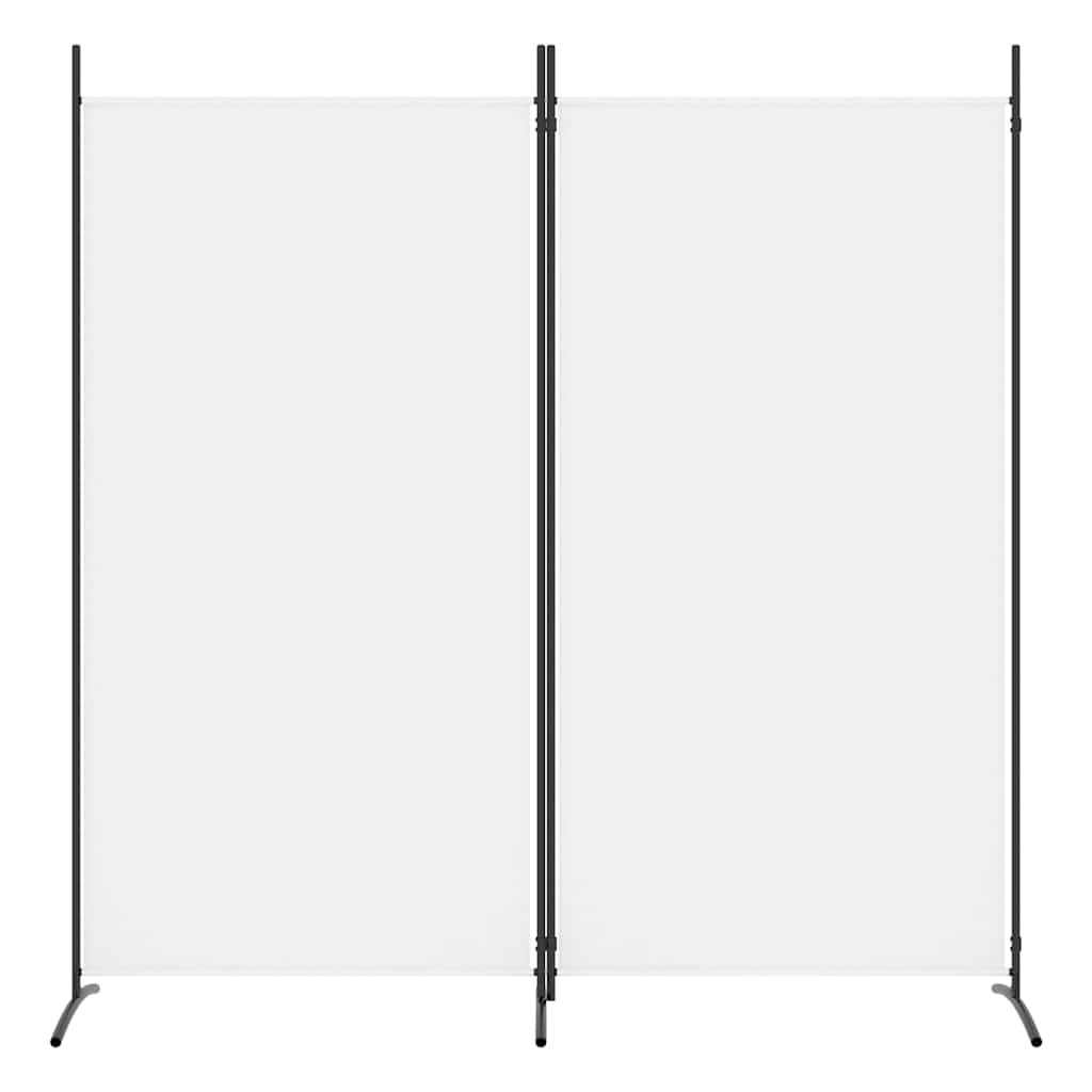 Vidaxl kamerscherm met 2 panelen 175x180 cm stof wit