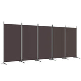 Vidaxl kamerscherm met 5 panelen 433x180 cm stof bruin