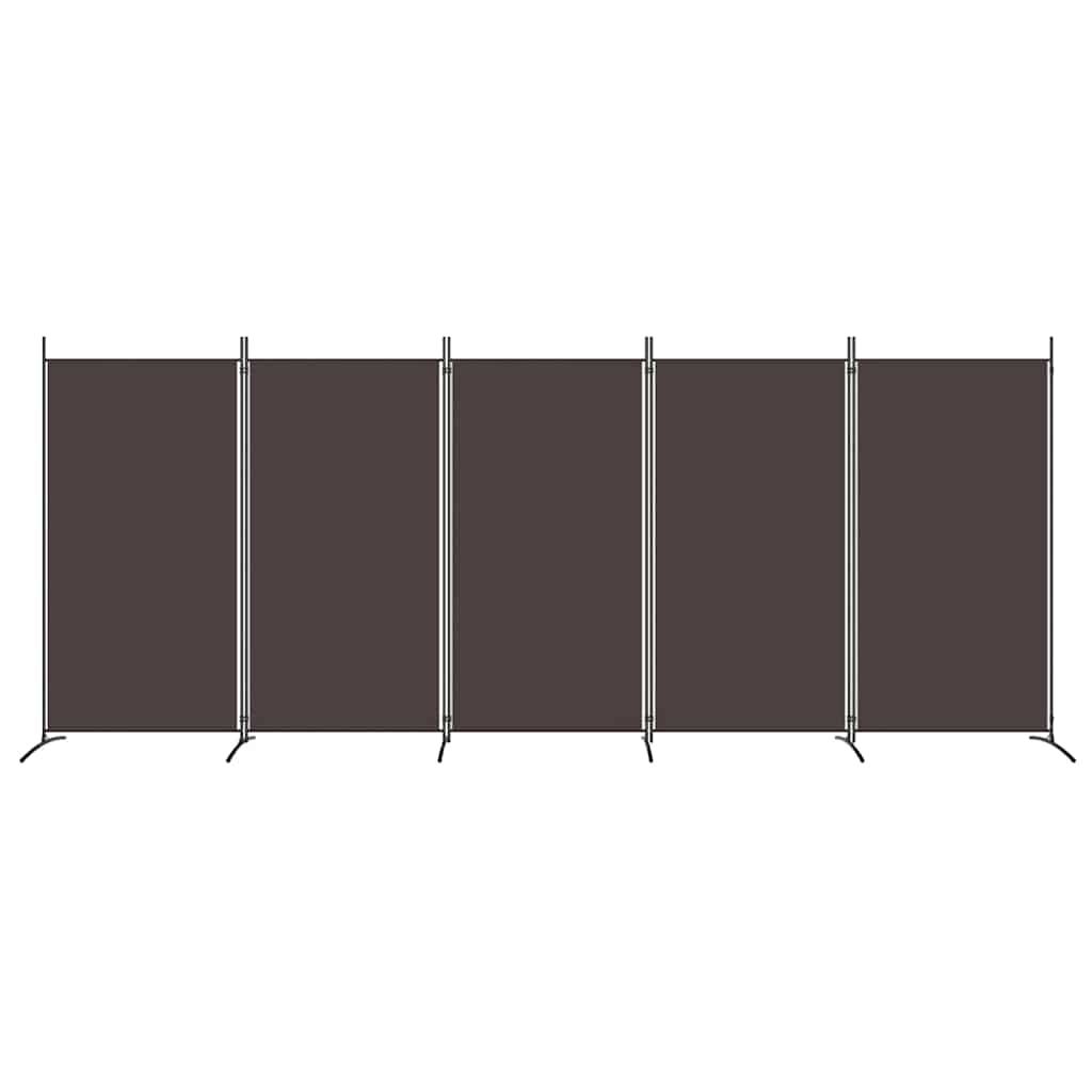 Vidaxl kamerscherm met 5 panelen 433x180 cm stof bruin