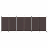 Vidaxl kamerscherm met 6 panelen 520x180 cm stof bruin