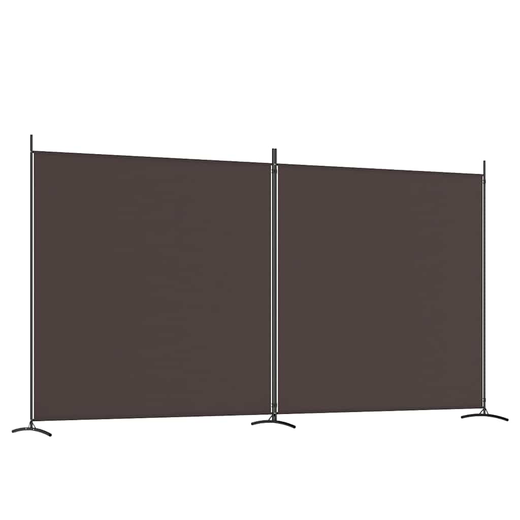 Vidaxl kamerscherm met 2 panelen 348x180 cm stof bruin