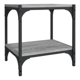 Vidaxl tv-meubel 40x33x41 cm bewerkt hout en staal grijs sonoma eiken