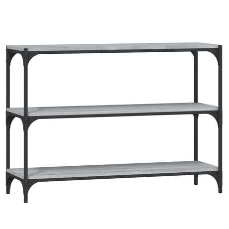 Vidaxl boekenkast 100x33x70,5 cm hout en staal grijs sonoma eikenkleur