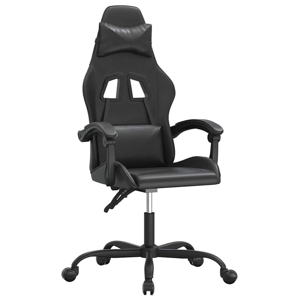 Vidaxl gamestoel draaibaar kunstleer zwart