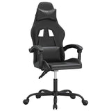 Vidaxl gamestoel draaibaar kunstleer zwart