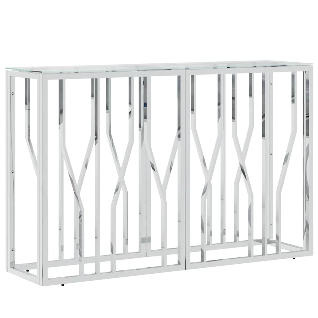 Vidaxl wandtafel 110x30x70 cm roestvrij staal en glas