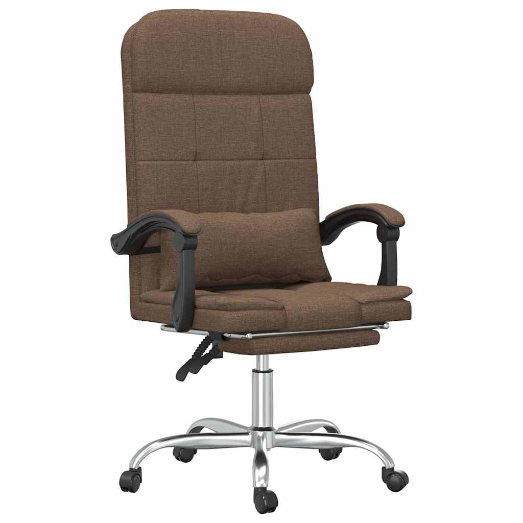 Vidaxl kantoorstoel massage verstelbaar stof bruin