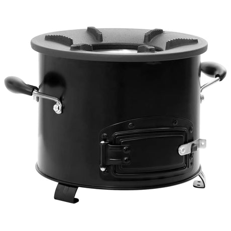 Vidaxl Camping Woodovn 36x26x22,5 cm metal sort