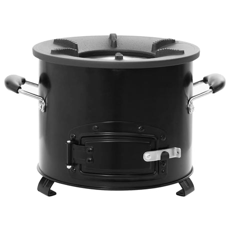 Vidaxl Camping Woodovn 36x26x22,5 cm metal sort