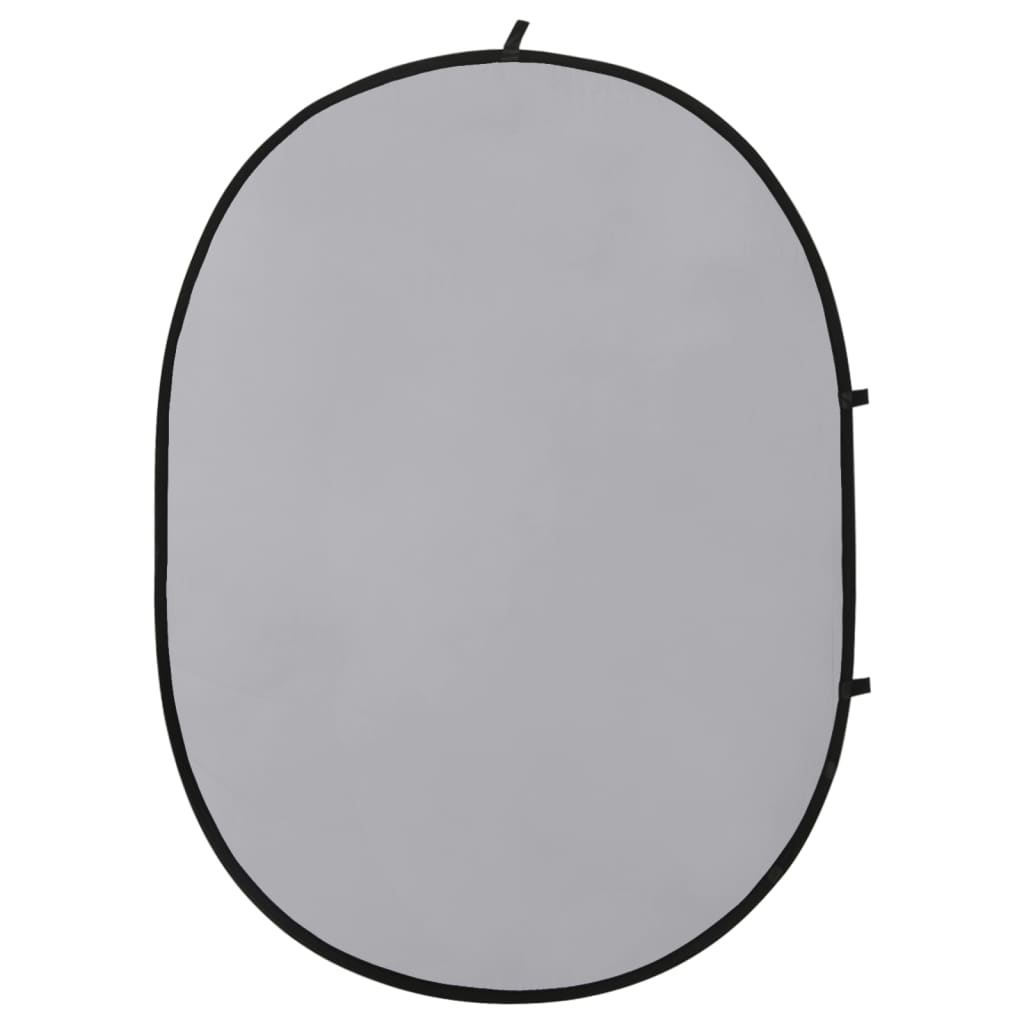 Vidaxl baggrundsskærm Studio 2-i-1 oval 200x150 cm sort