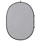Vidaxl baggrundsskærm Studio 2-i-1 oval 200x150 cm sort