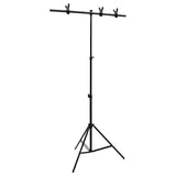 Vidaxl baggrundsstandard T-formet 91x60x (70-200) cm sort