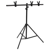Vidaxl baggrundsstandard T-formet 91x60x (70-200) cm sort