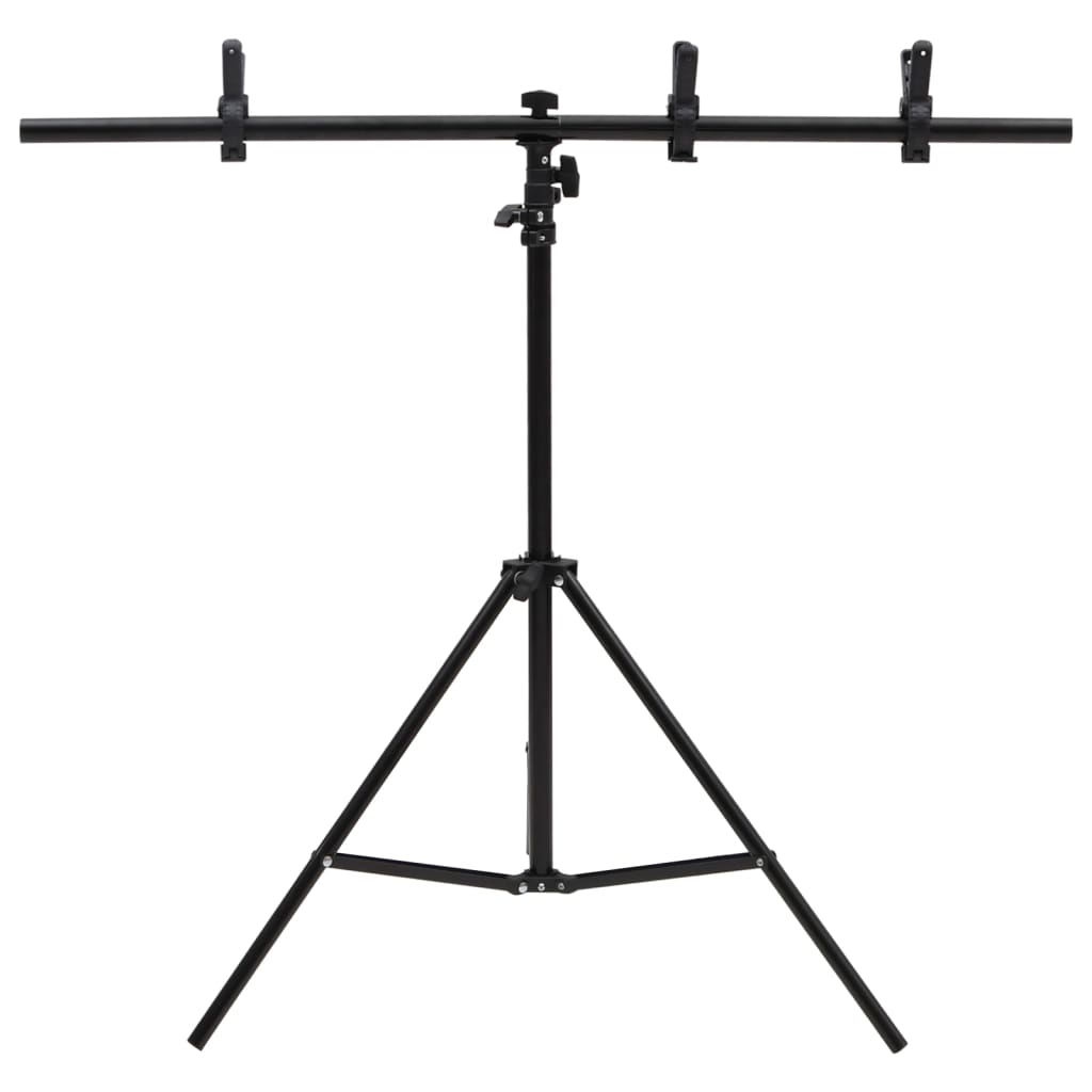 Vidaxl baggrundsstandard T-formet 91x60x (70-200) cm sort
