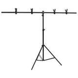 Vidaxl baggrundsstandard T-formet 151x60x (70-200) cm sort