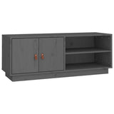 Vidaxl tv-meubel 105x34x40 cm massief grenenhout grijs