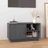 Vidaxl tv-meubel 70x34x40 cm massief grenenhout grijs