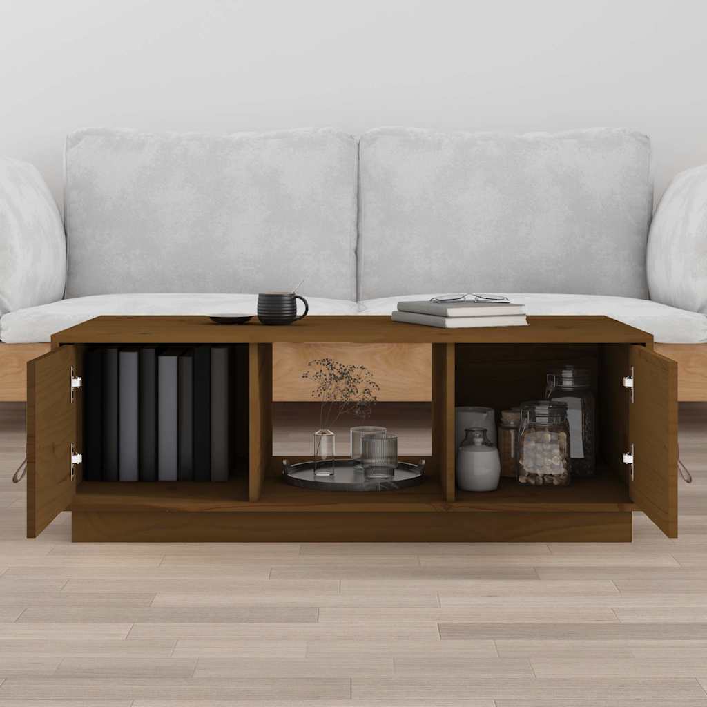 Vidaxl salontafel 100x50x35 cm massief grenenhout honingbruin
