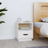 Vidaxl nachtkastje 40x34x45 cm massief grenenhout wit