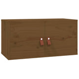 Vidaxl wandkasten 2 st 60x30x30 cm massief grenenhout honingbruin