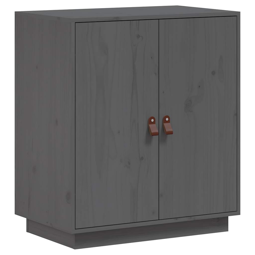 Vidaxl dressoir 65,5x40x75 cm massief grenenhout grijs