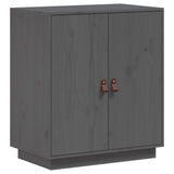Vidaxl dressoir 65,5x40x75 cm massief grenenhout grijs