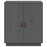 Vidaxl dressoir 65,5x40x75 cm massief grenenhout grijs