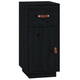 Vidaxl dressoir 34x40x75 cm massief grenenhout zwart