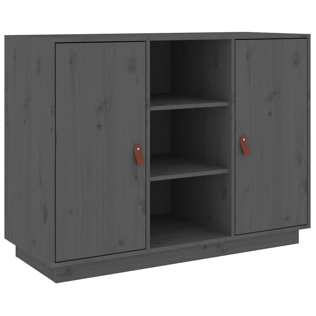Vidaxl dressoir 100x40x75 cm massief grenenhout grijs