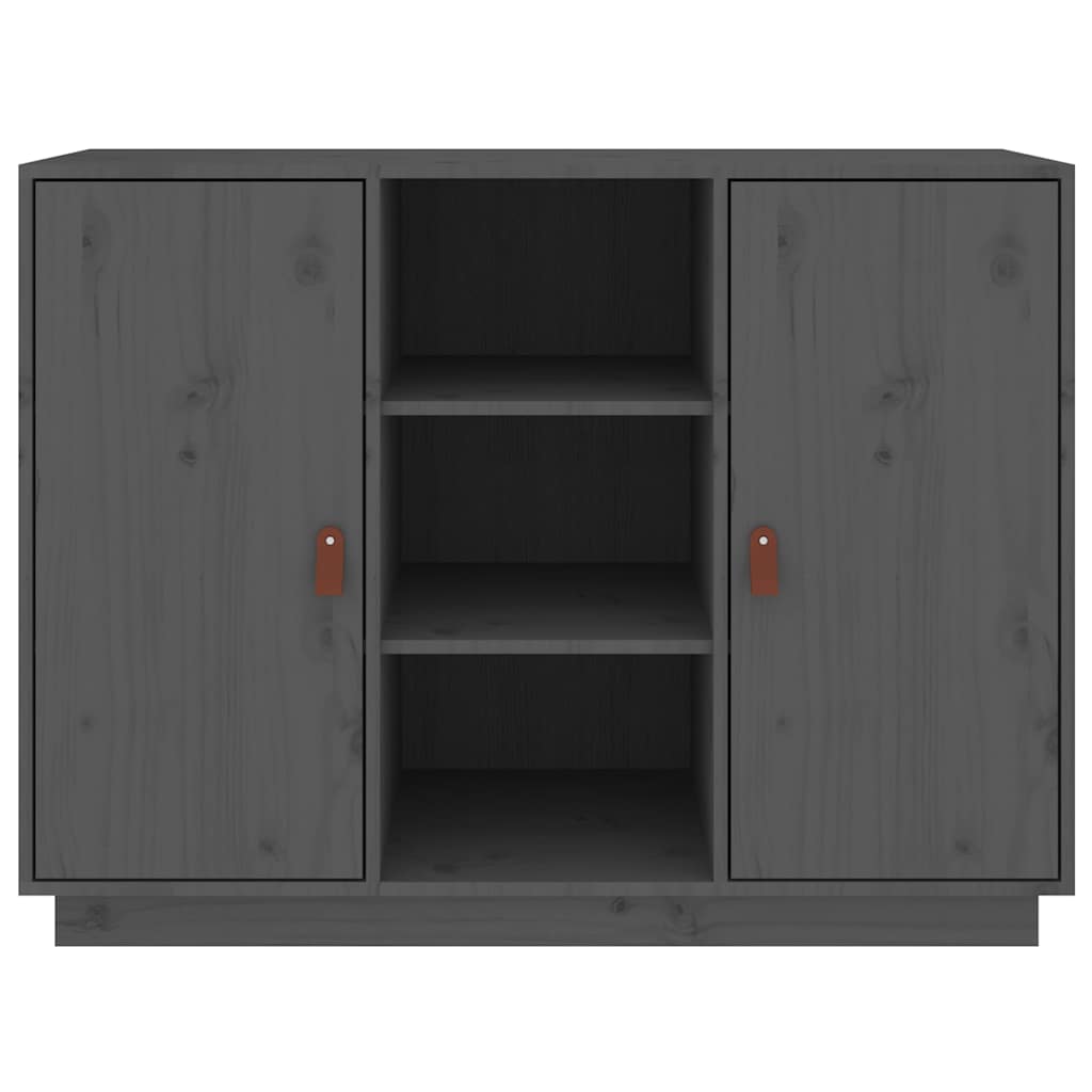 Vidaxl dressoir 100x40x75 cm massief grenenhout grijs