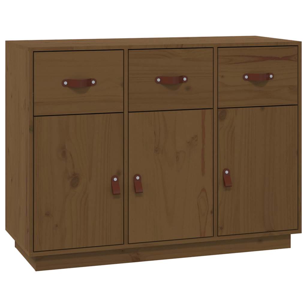 Vidaxl dressoir 100x40x75 cm massief grenenhout honingbruin
