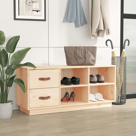 Vidaxl Shoes Bank 100x34x45 cm Solid fyrretræ
