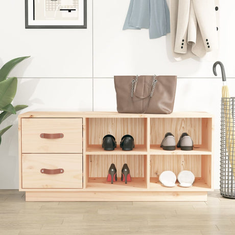 Vidaxl Shoes Bank 100x34x45 cm Solid fyrretræ