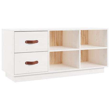 Vidaxl Shoes Bank 100x34x45 cm Solid Pine White