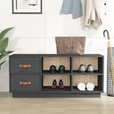 Vidaxl Shoes Bank 100x34x45 cm solid fyrgrå