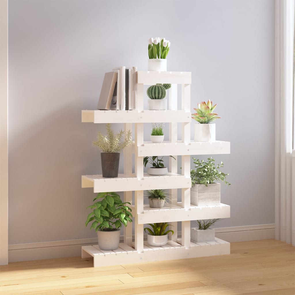 Vidaxl Plant Standard 85x25x109,5 cm fast fyrretræ hvid