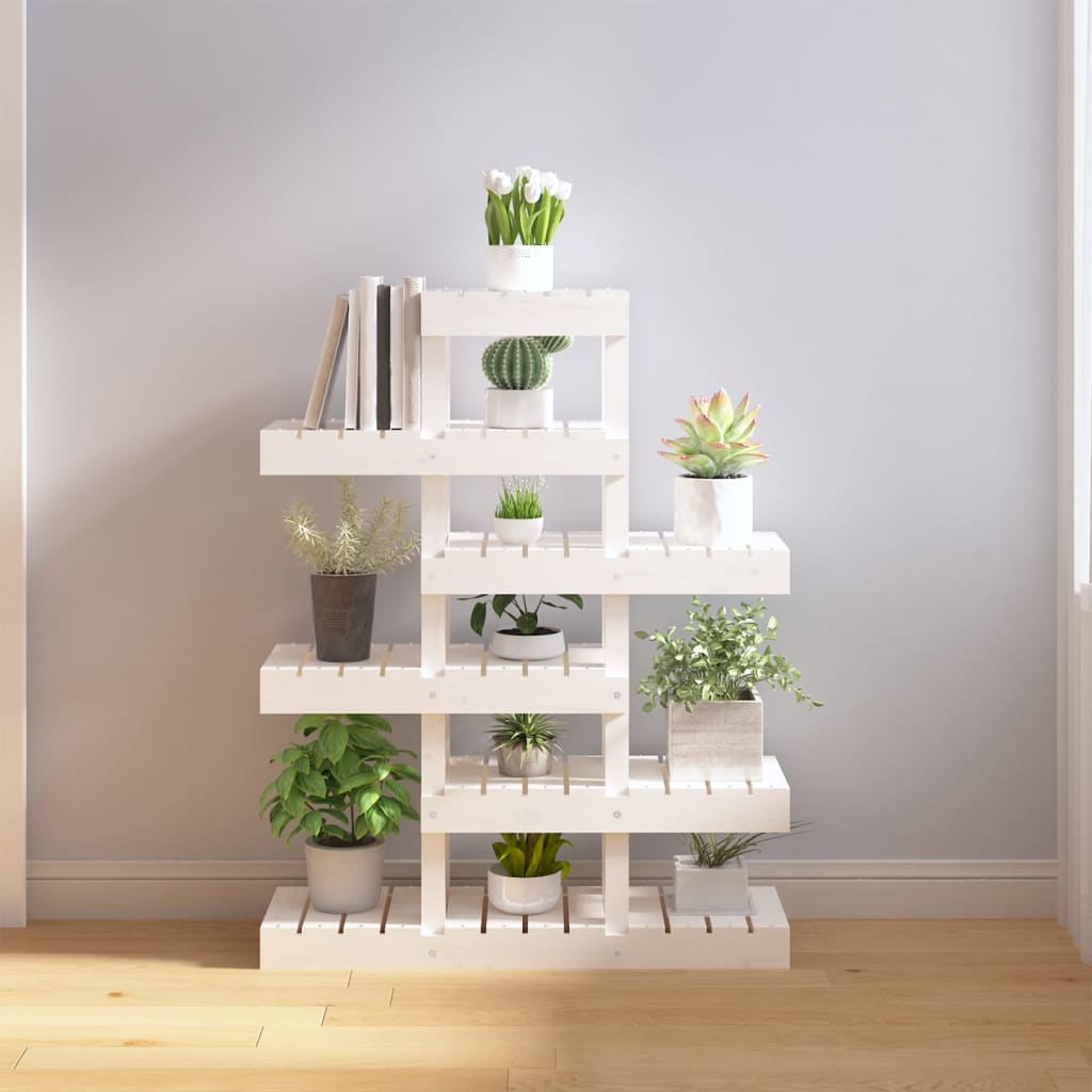 Vidaxl Plant Standard 85x25x109,5 cm fast fyrretræ hvid