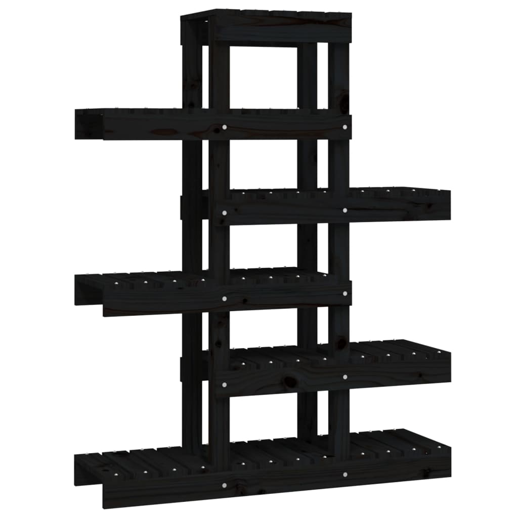 Vidaxl Plant Standard 85x25x109,5 cm Solid fyrretræ sort