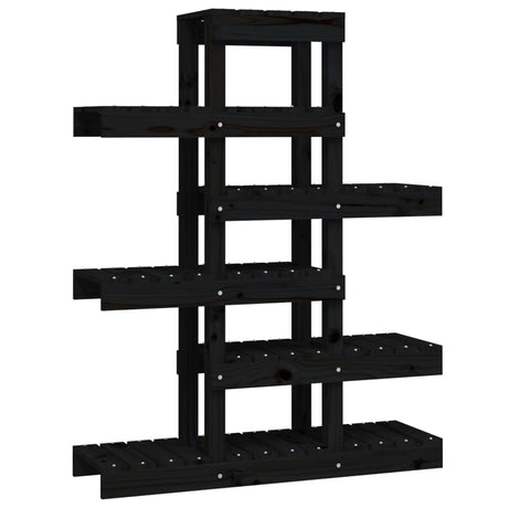 Vidaxl Plant Standard 85x25x109,5 cm Solid fyrretræ sort