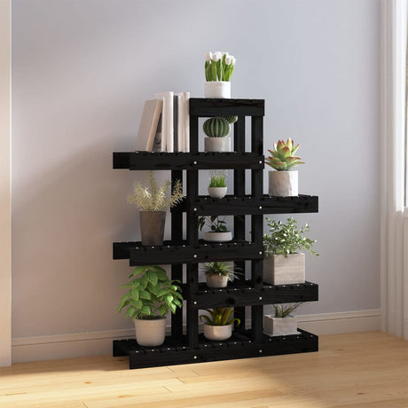 Vidaxl Plant Standard 85x25x109,5 cm Solid fyrretræ sort