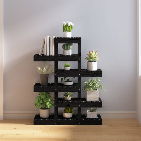 Vidaxl Plant Standard 85x25x109,5 cm Solid fyrretræ sort