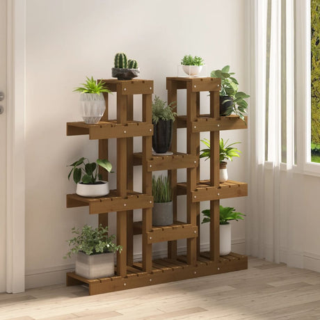 Vidaxl Plant Standard 104.5x25x109.5 cm fyrretræ Honningbrun