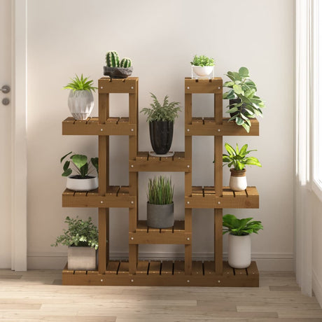 Vidaxl Plant Standard 104.5x25x109.5 cm fyrretræ Honningbrun