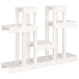 Vidaxl plantenstandaard wit 104,5x25x77,5 cm massief grenenhout