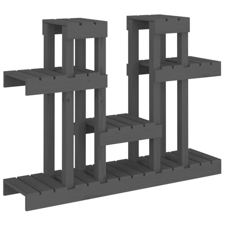 Vidaxl Plant Stand Gray 104,5x25x77,5 cm Solid fyrretræ