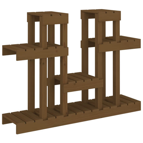 Vidaxl Plant Standard 104.5x25x77.5cm Solid fyrretræ Honningbrun