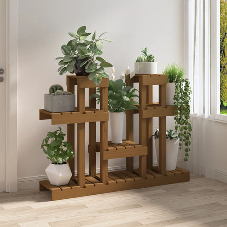 Vidaxl Plant Standard 104.5x25x77.5cm Solid fyrretræ Honningbrun